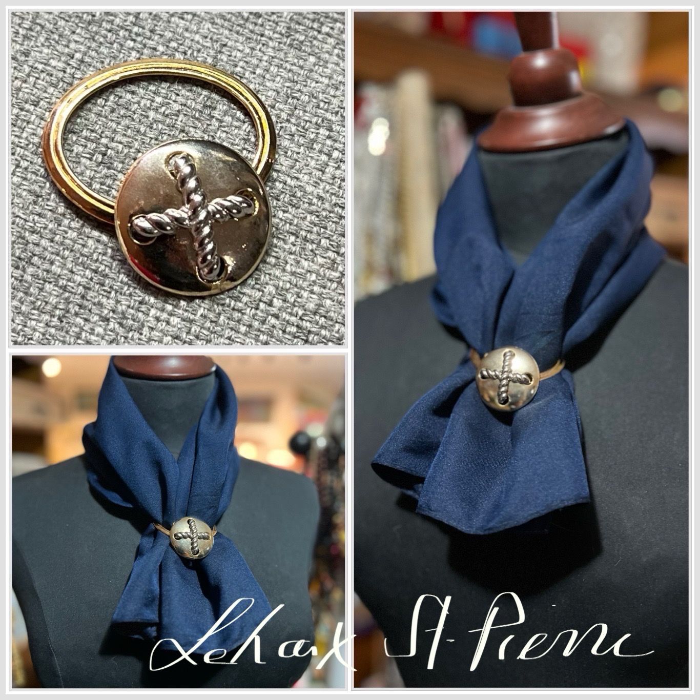 ANNEAU DE FOULARD VINTAGE NAUTIQUE 