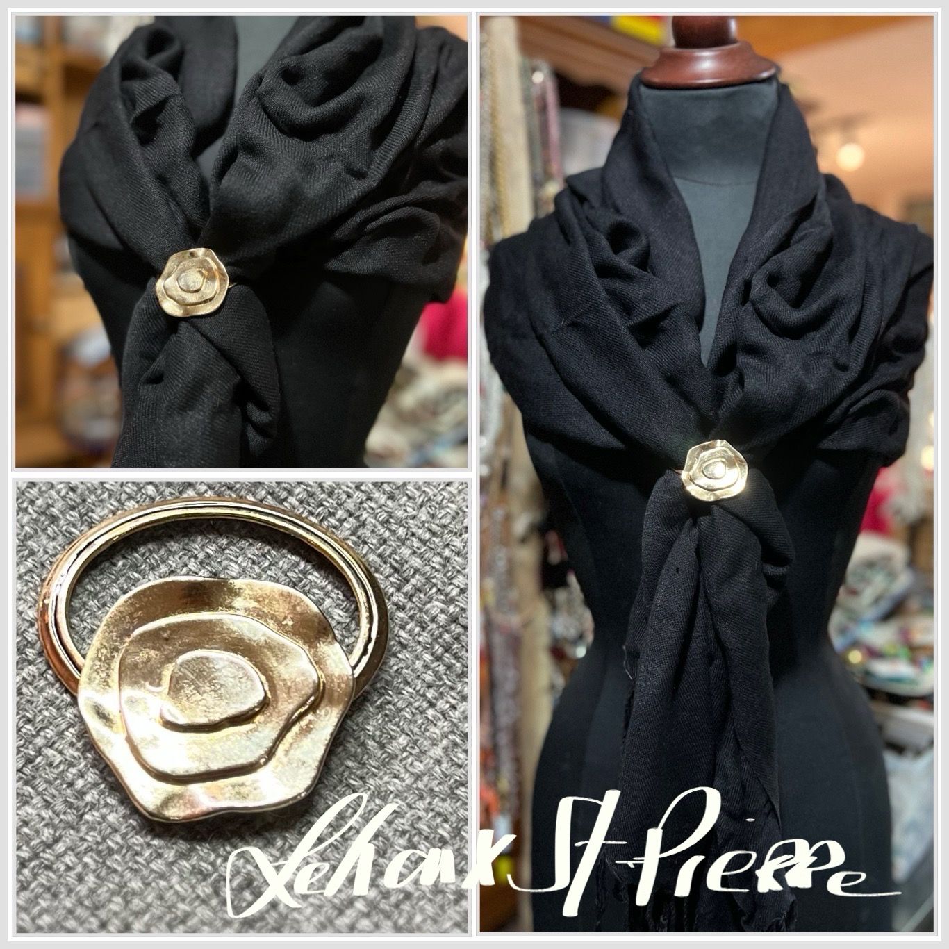 ANNEAU DE FOULARD VINTAGE ÉLÉGANCE