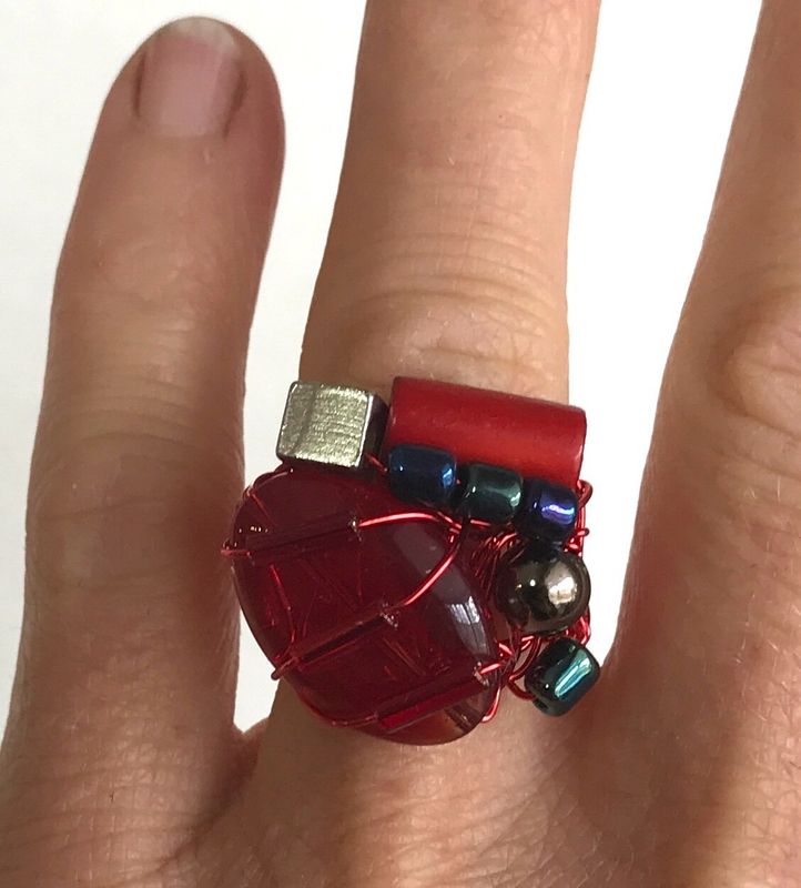 BAGUES BILLES DE VERRE