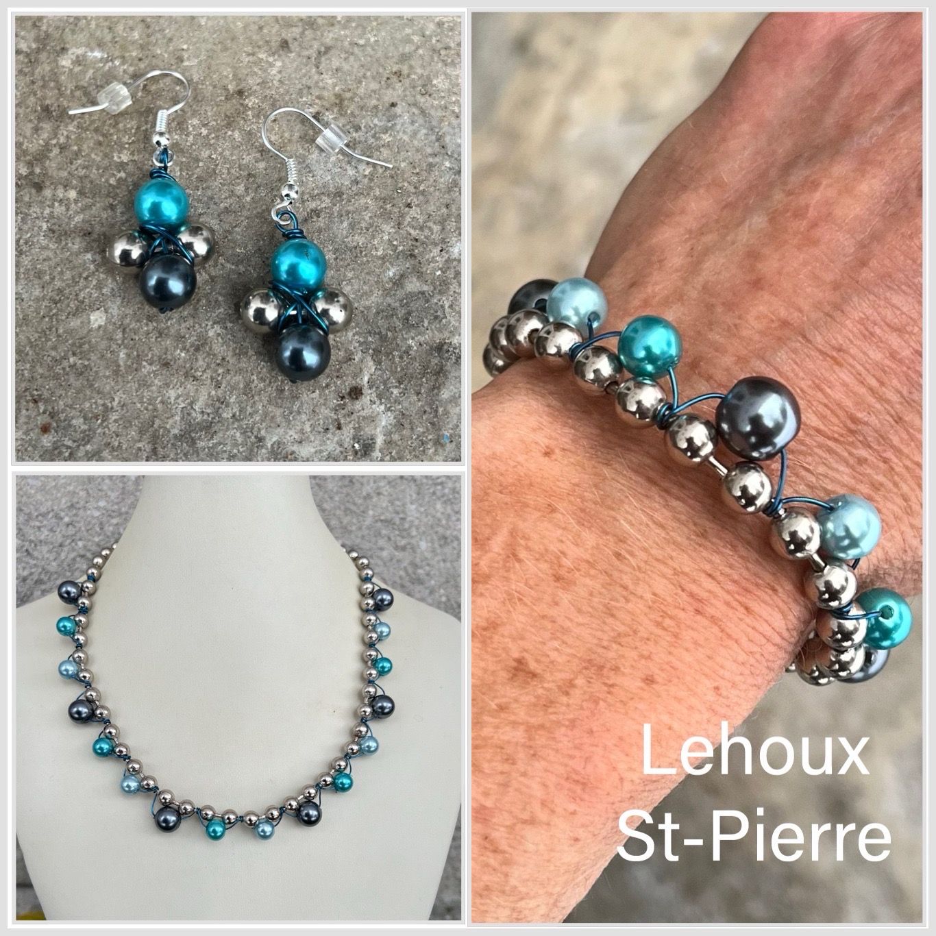 ENSEMBLE 3 BIJOUX SUNSHINE AQUA ENSEMBLE 3 BIJOUX SUNSHINE AQUA