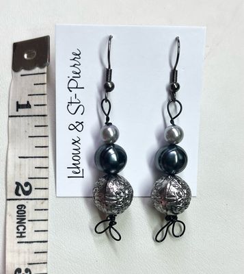 BOUCLES D’OREILLES TRIOLET ANTHRACITE BOUCLES D’OREILLES TRIOLET ANTHRACITE