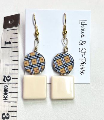 BOUCLES D’OREILLES DUO CRÈME 