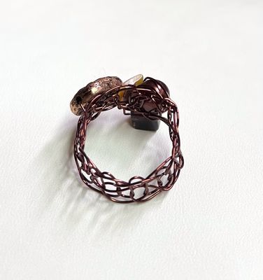 BAGUE CARRÉ MARRON