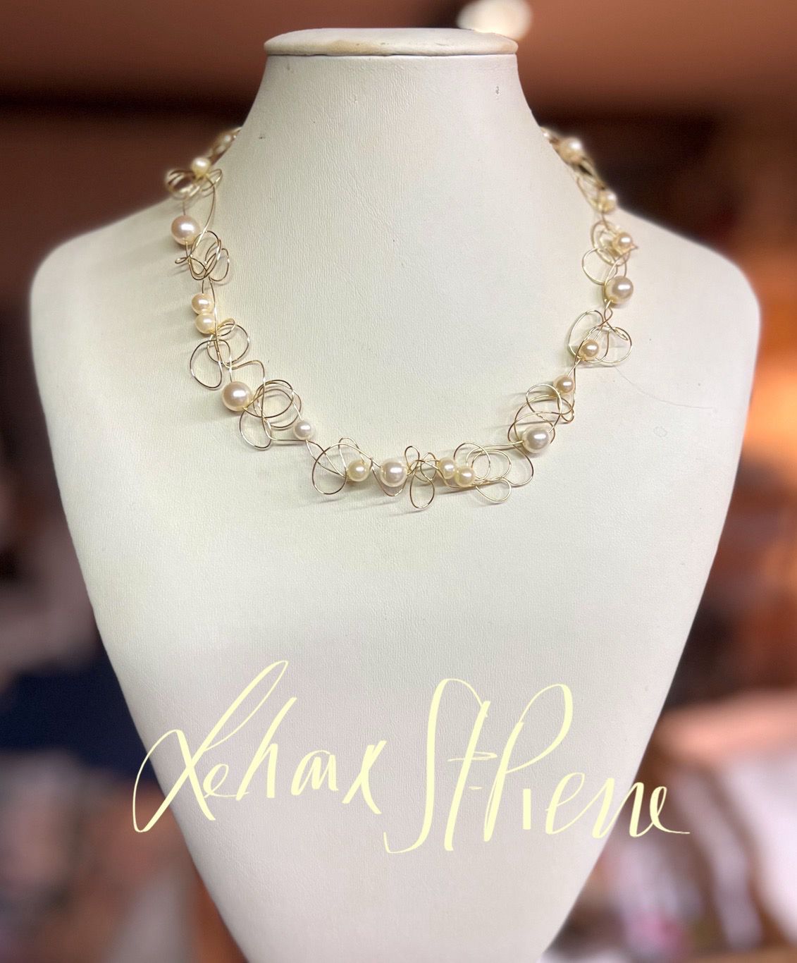 COLLIER DENTELLE PERLÉE IVOIRE