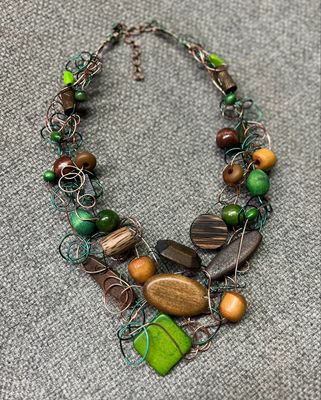 COLLIER ROYAL BOIS VERT