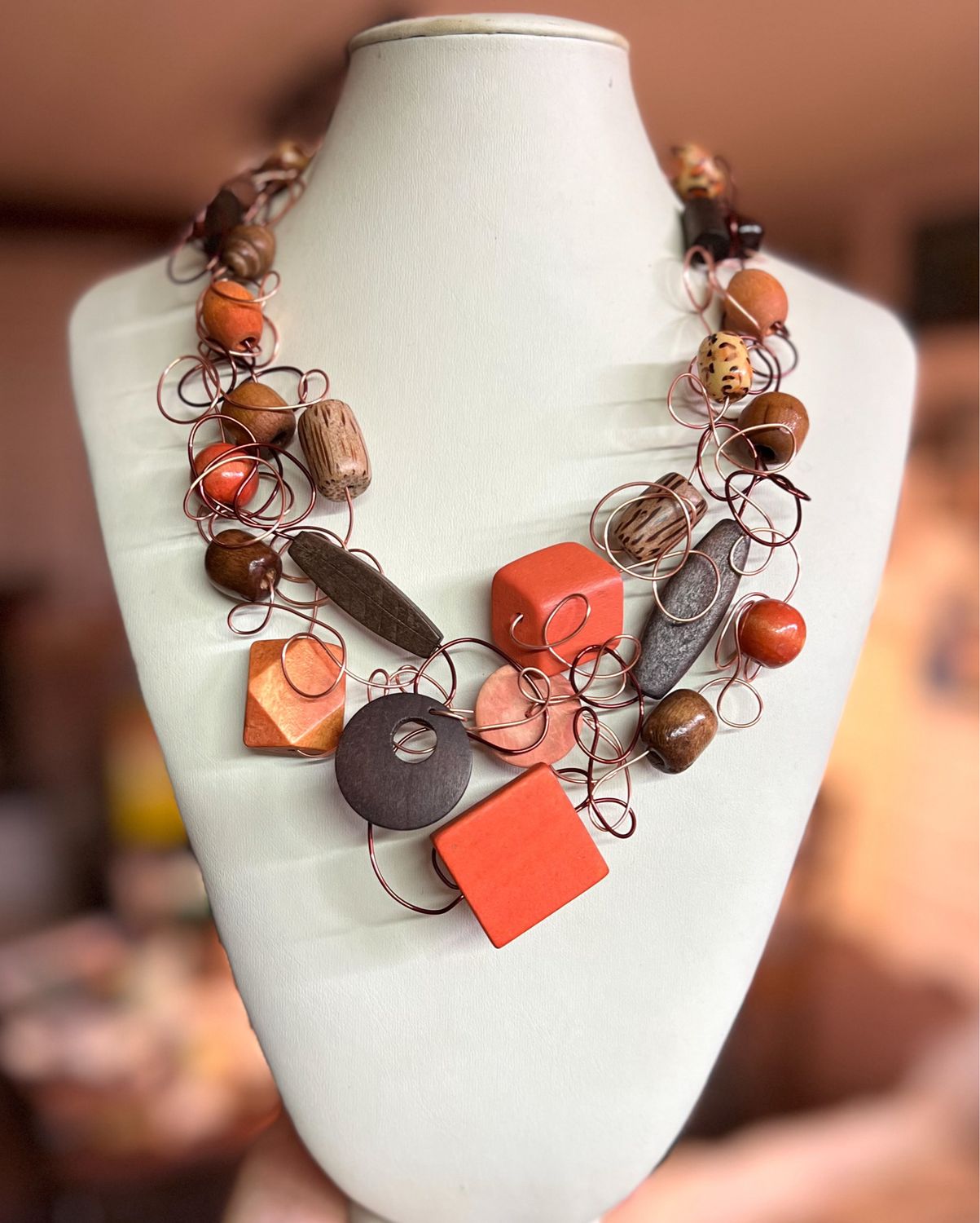 COLLIER ROYAL BOIS ORANGE