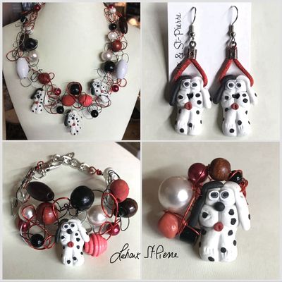 Ensemble 4 bijoux Les Dalmatiens 