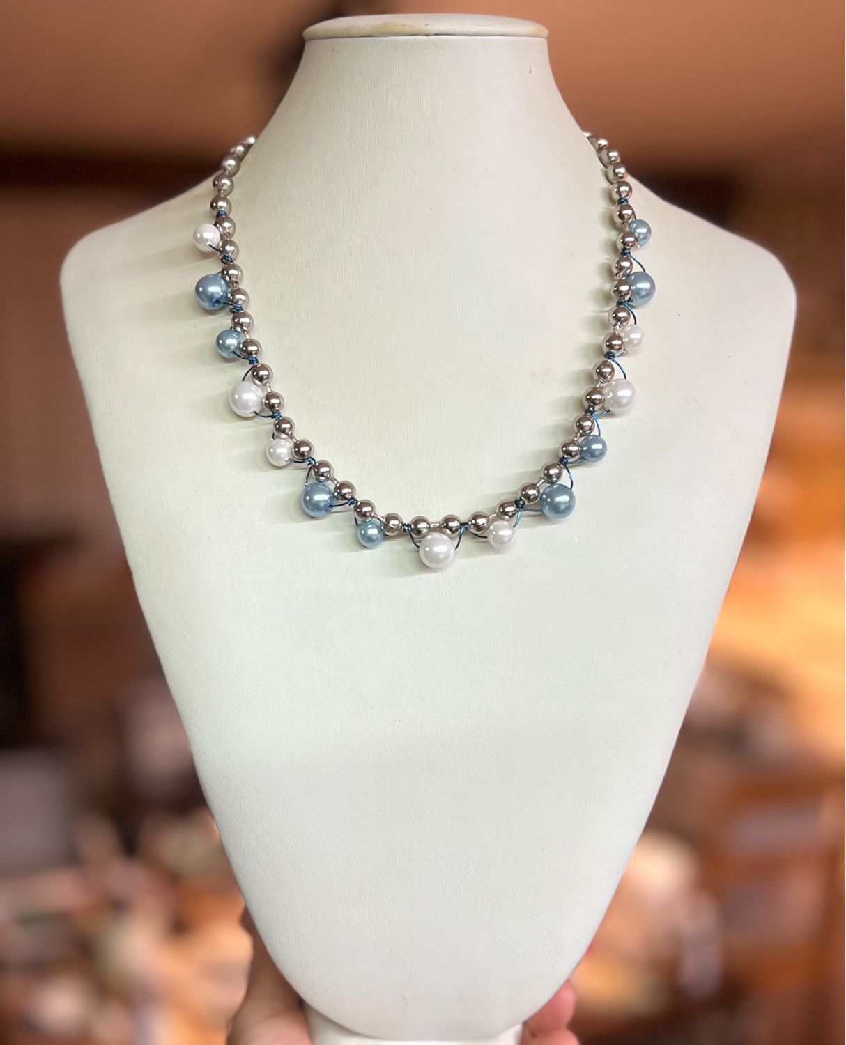 COLLIER BLUE CHAÎNE