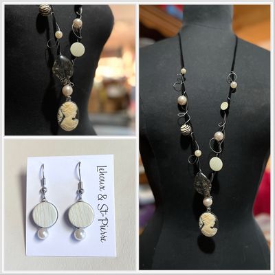 ENSEMBLE 2 BIJOUX DUO CAMÉE