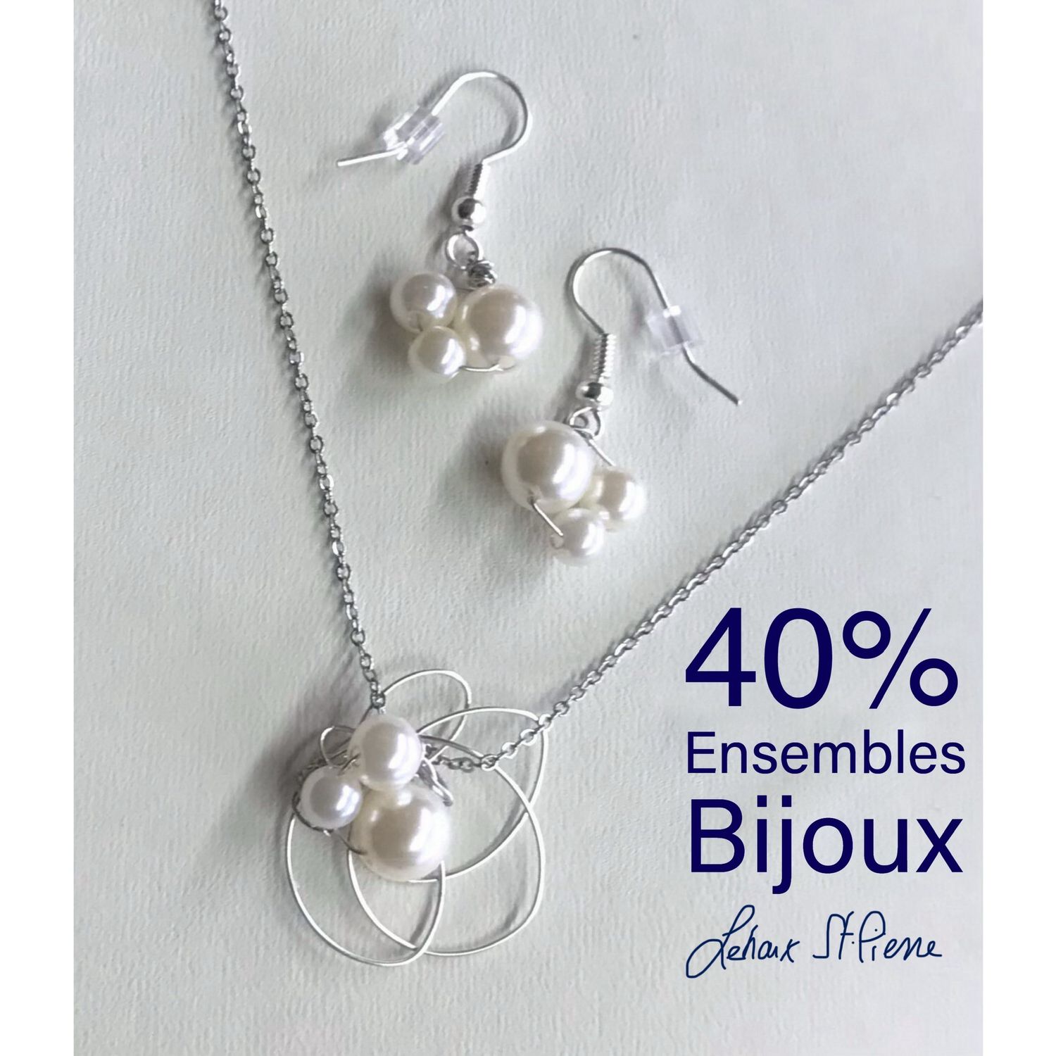 ENSEMBLE 2 BIJOUX FLEUR DE PERLES ENSEMBLE 2 BIJOUX FLEUR DE PERLES