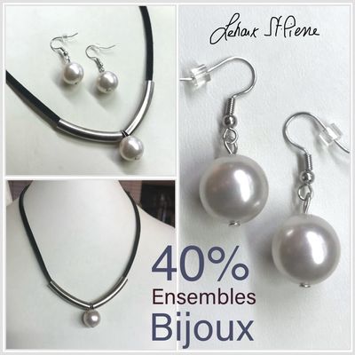 ENSEMBLE 2 BIJOUX LA PERLE RARE ENSEMBLE 2 BIJOUX LA PERLE RARE