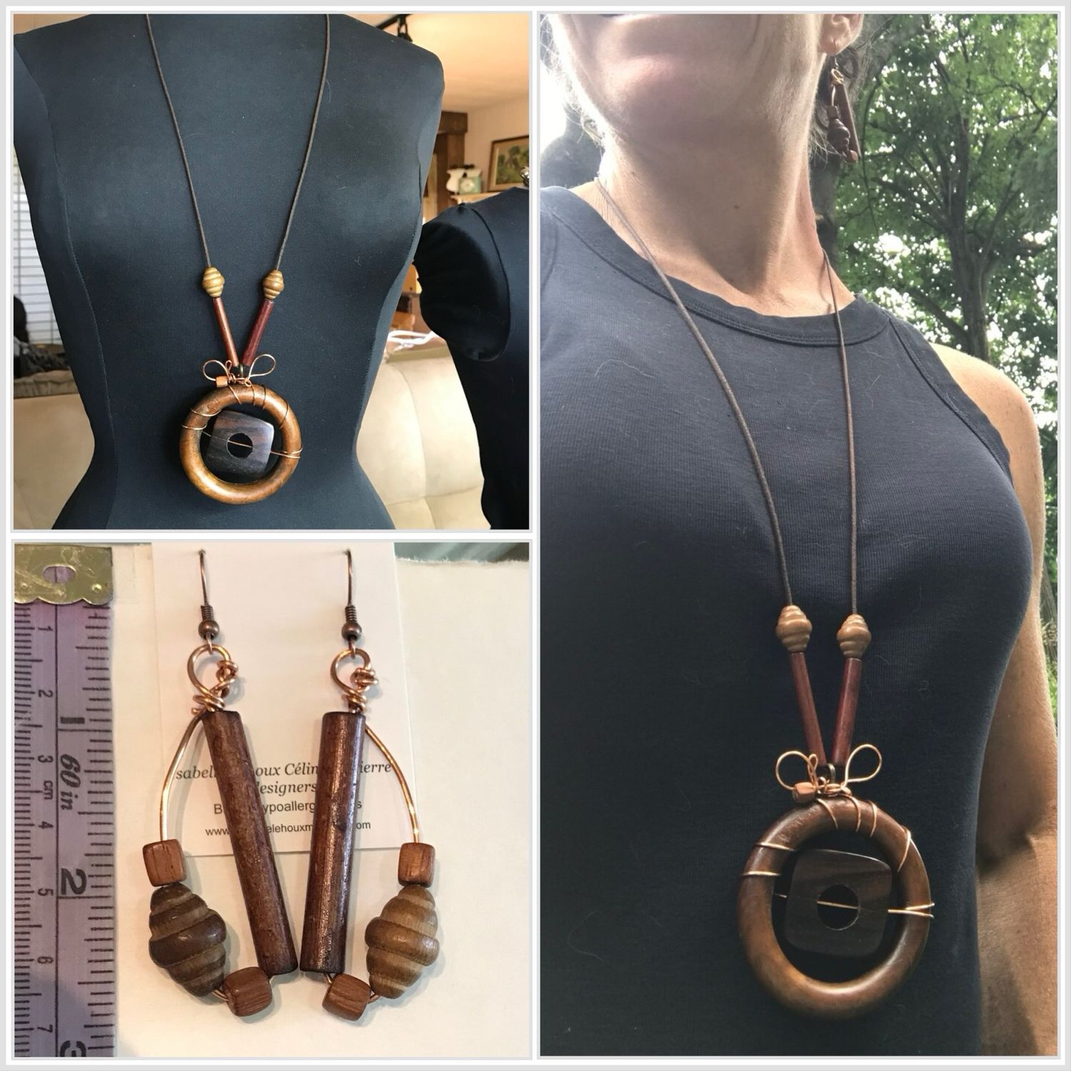 ENSEMBLE 2 BIJOUX BOIS ZEN ENSEMBLE 2 BIJOUX BOIS ZEN