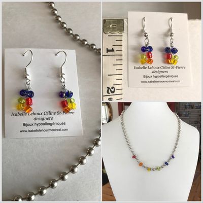 ENSEMBLE 2 BIJOUX ARC-EN-CIEL ENSEMBLE 2 BIJOUX ARC-EN-CIEL