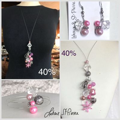 ENSEMBLE 3 BIJOUX ORNEMENTAL ROSE ENSEMBLE 3 BIJOUX ORNEMENTAL ROSE