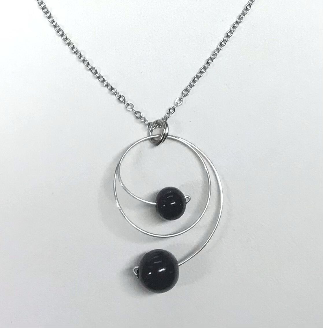 ENSEMBLE 4 BIJOUX DUO PERLES NOIR
