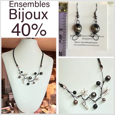 ENSEMBLE 2 BIJOUX ESQUISSE BRONZÉE