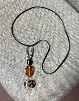 COLLIER ANCRAGE CHOCOLAT CARAMEL