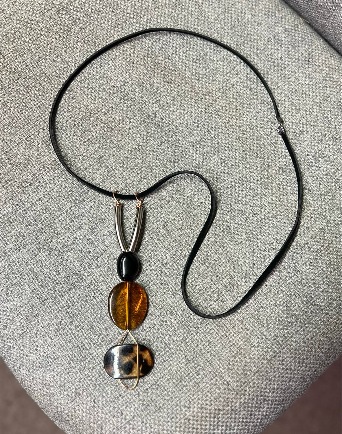 COLLIER ANCRAGE CHOCOLAT CARAMEL