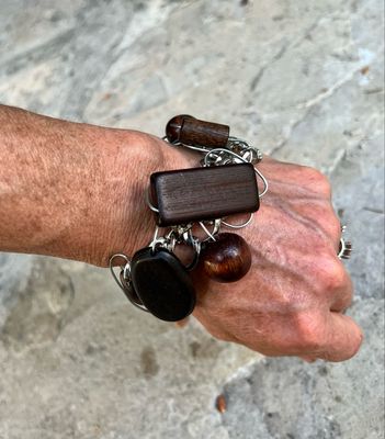 BRACELET CHAÎNE  CHOCOLAT NOIR