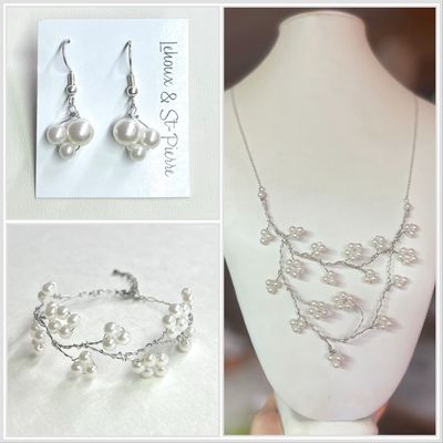 ENSEMBLE 3 BIJOUX NUIT BLANCHE ENSEMBLE 3 BIJOUX NUIT BLANCHE