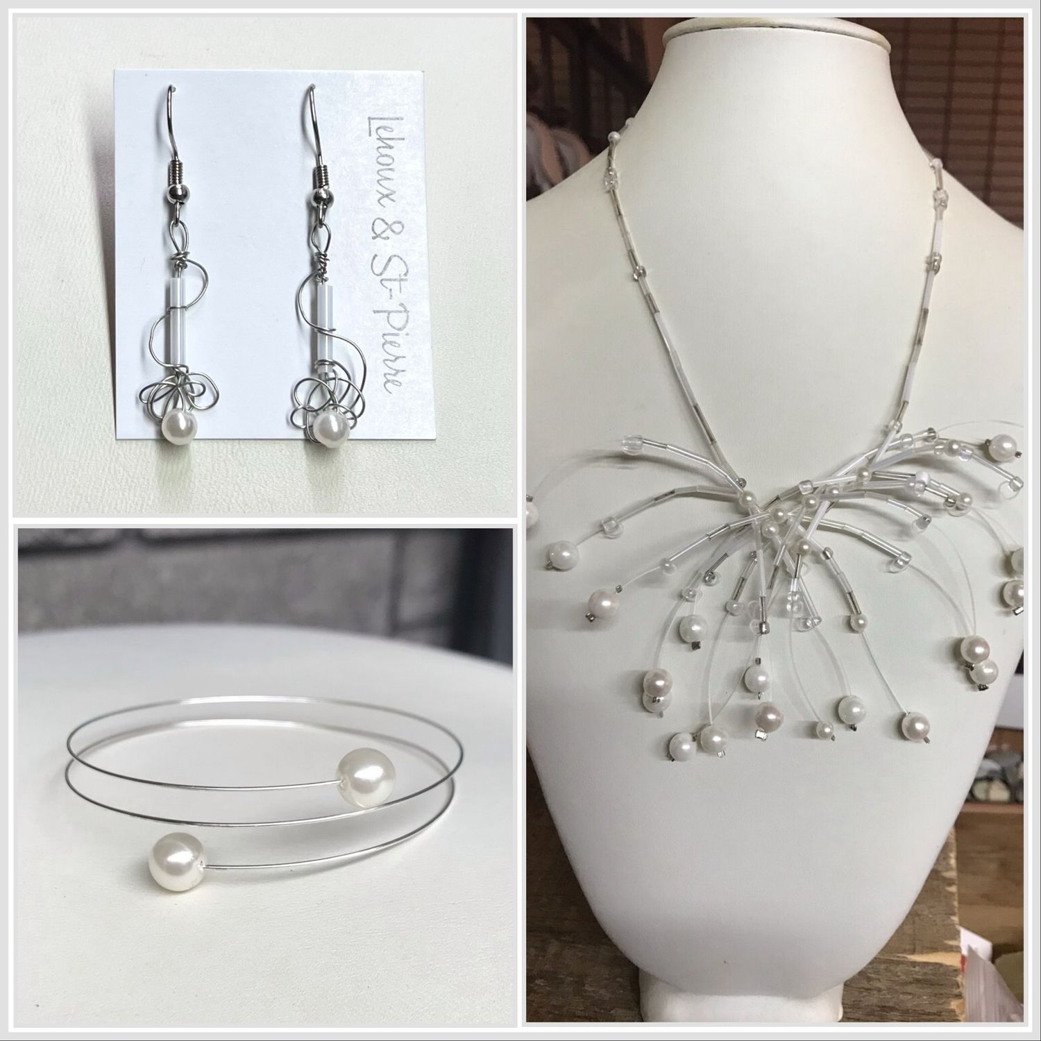 ENSEMBLE 3 BIJOUX FEUX D’ARTIFICE BLANC