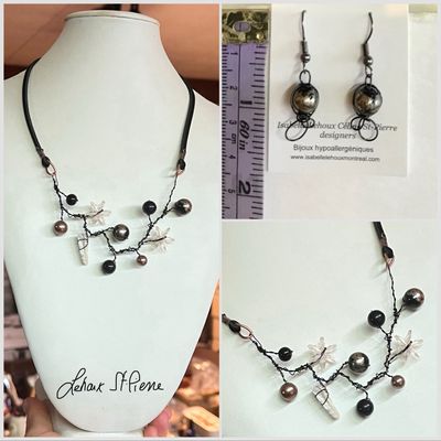 ENSEMBLE 2 BIJOUX ESQUISSE BRONZÉE