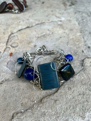 BRACELET CHAÎNE BLEU