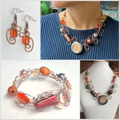 ENSEMBLE 3 BIJOUX J’AIME ORANGÉ 