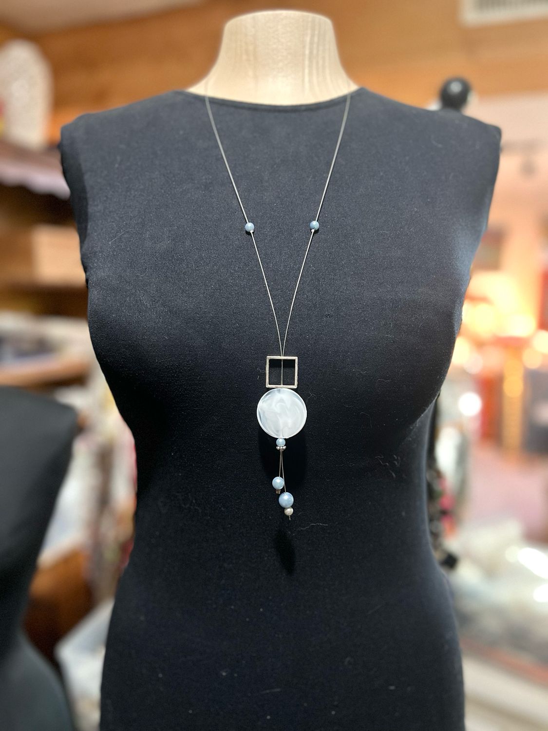 ENSEMBLE 2 BIJOUX TANDEM BLANC ET BLEU CIEL