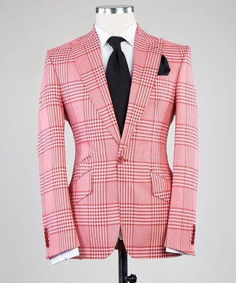 Checkered Salmon Suit