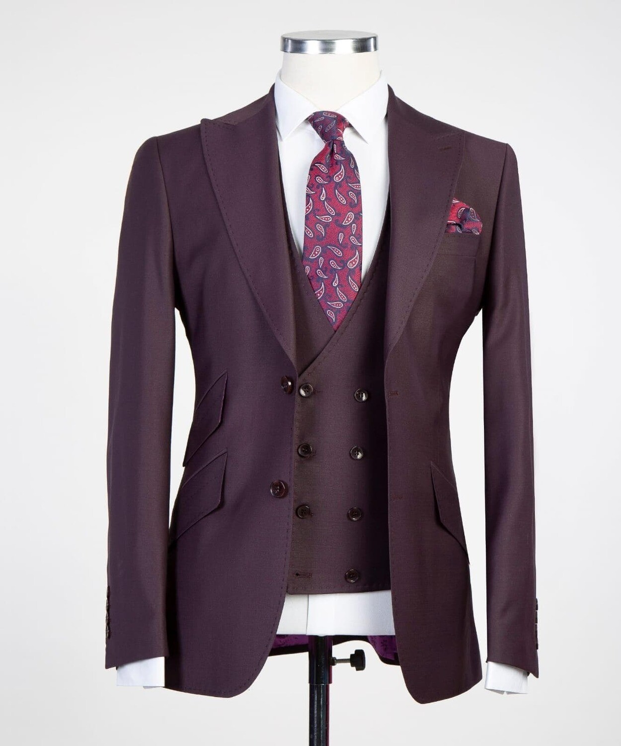 Plain Dark Maroon Suit