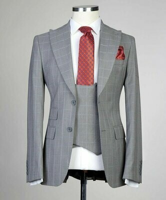 Checked Grey Suit