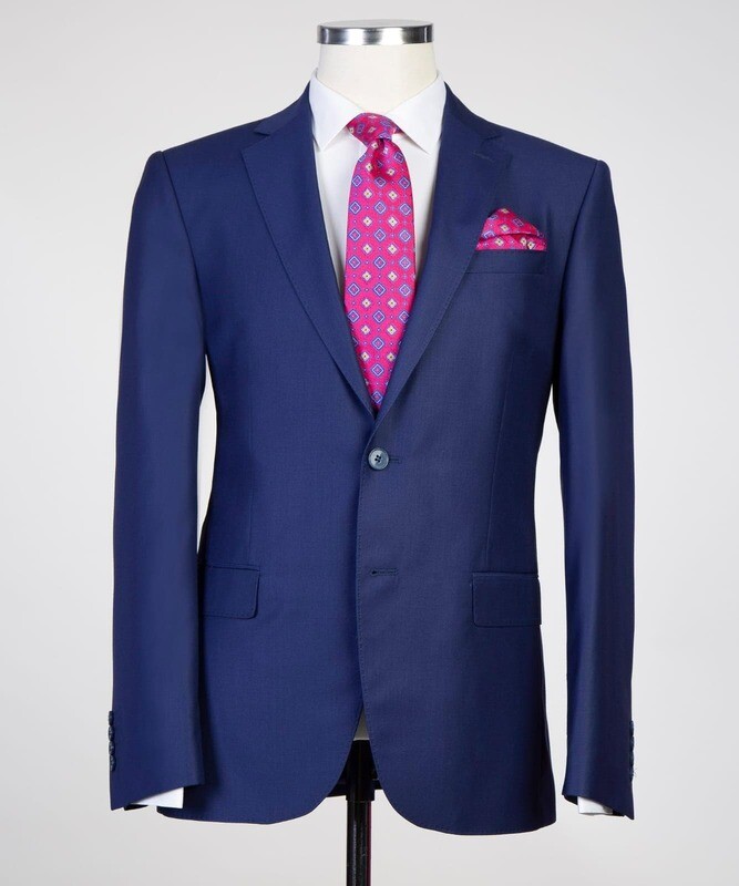 Plain Navy Blue Suit