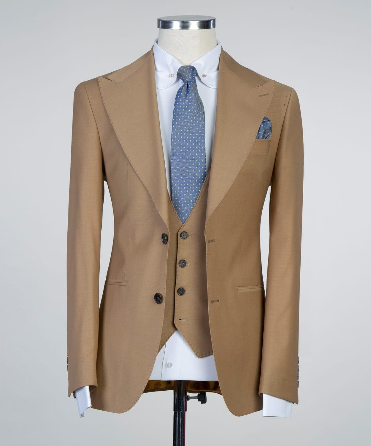 Dark tan suit sales