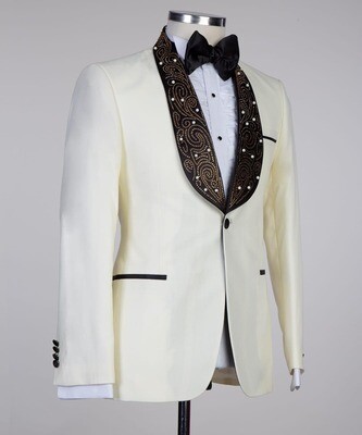 White with Gold Accent Tuxedo