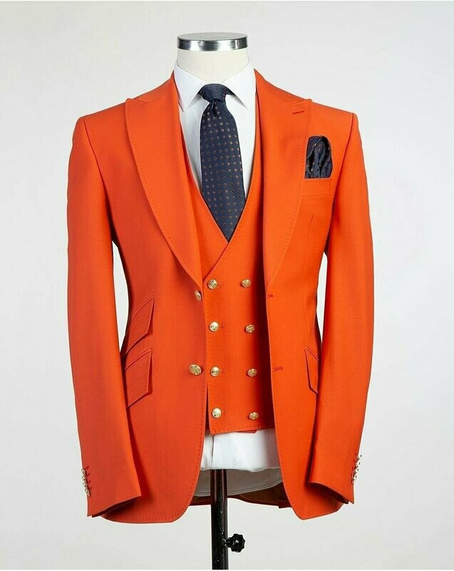 Plain Bright Orange Suit