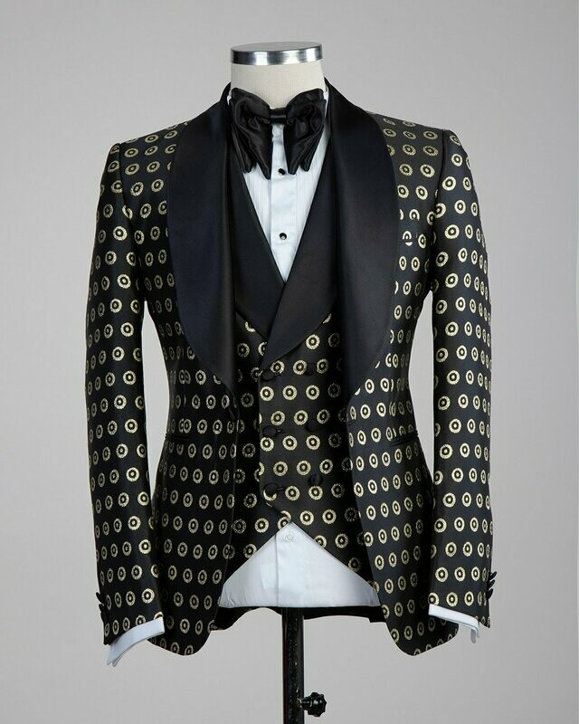 Dotted Black/Gold Tuxedo