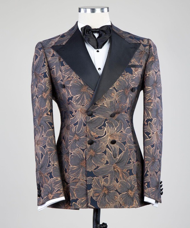 Dark Flower Double Breast Tuxedo Dark Flower Double Breast Tuxedo