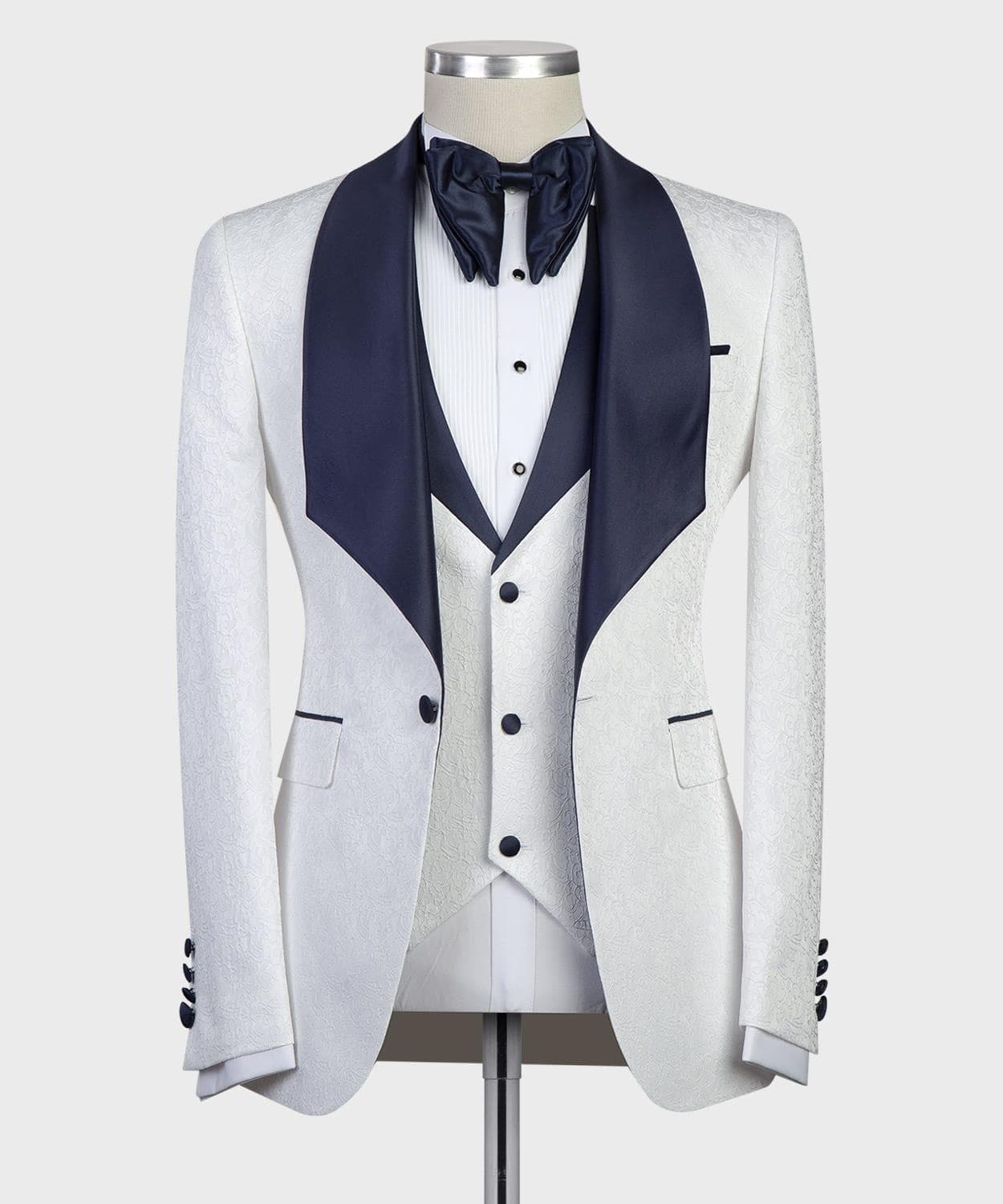 White and Blue Tuxedo