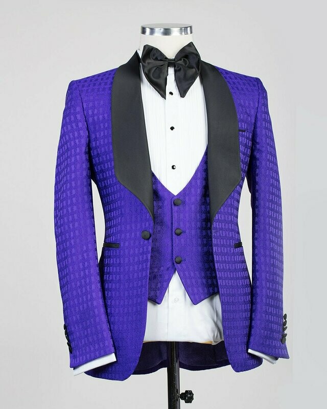 Royal Blue and black Tuxedo