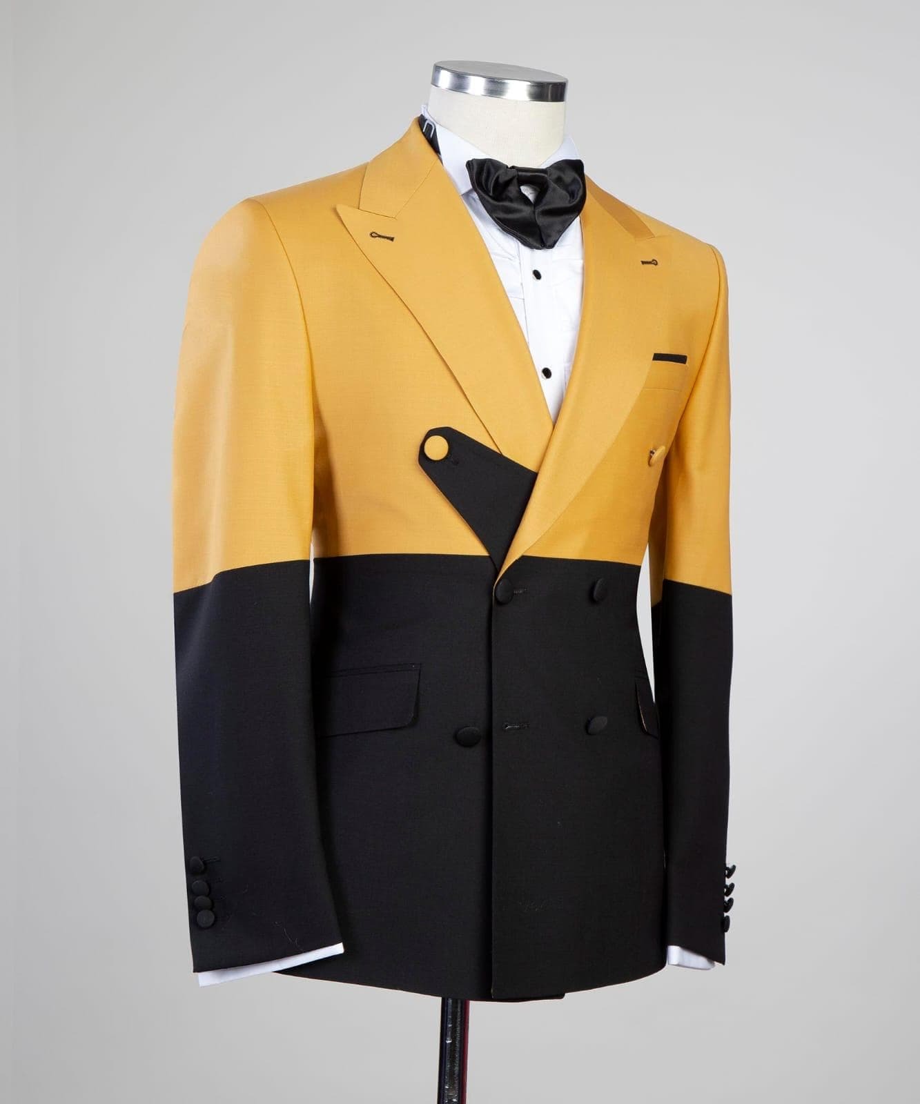 Black and Yellow Double Breast Suit