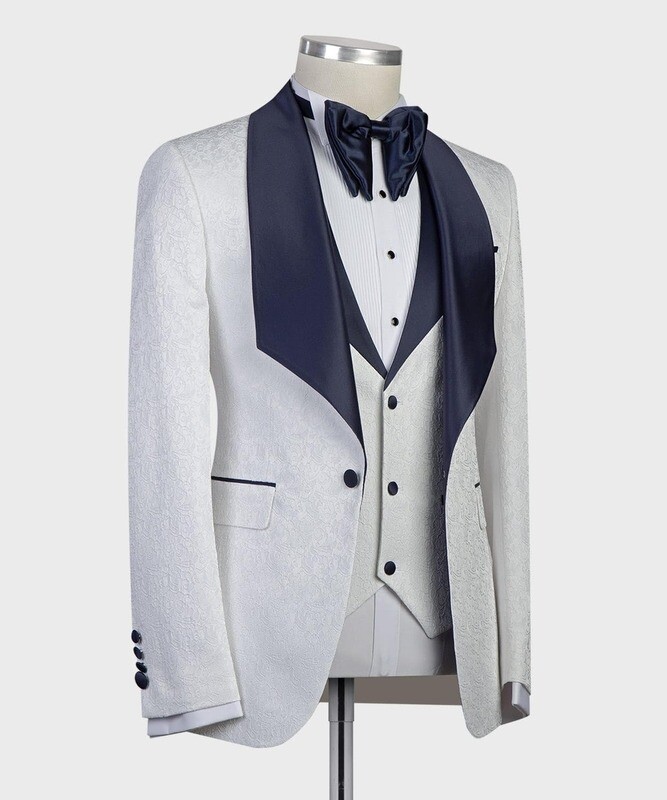 White and Blue Tuxedo