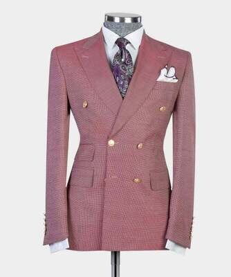 Pink Double Breast Suit
