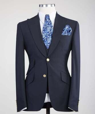 Plain Navy Blue Suit II