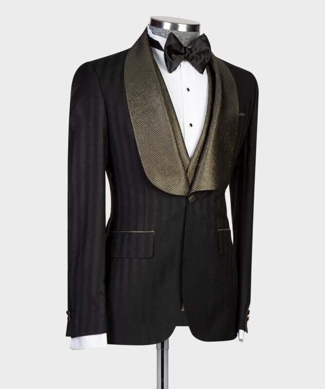 Black and Dark Gold Tuxedo