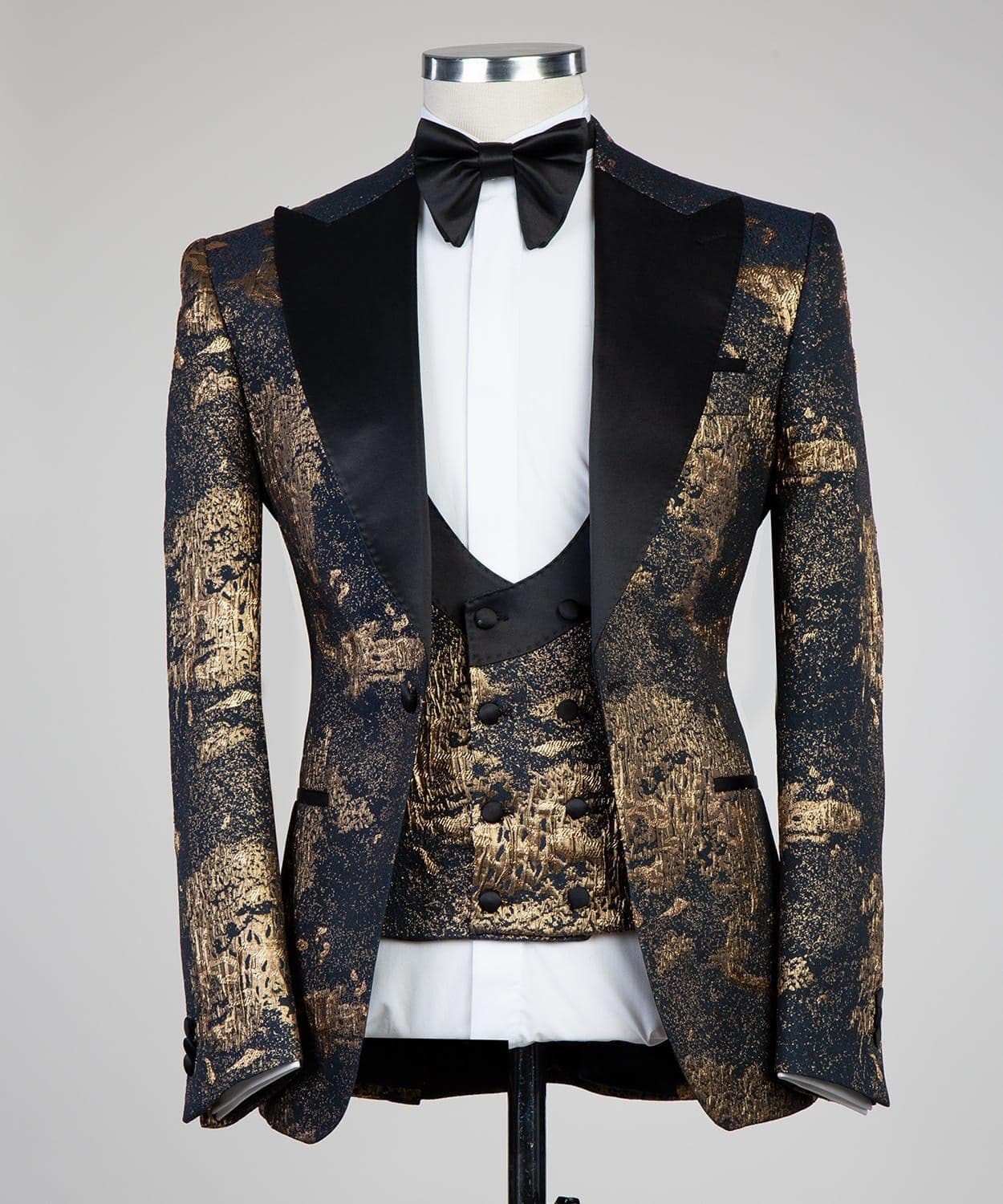 black and gold tuxedo jackets