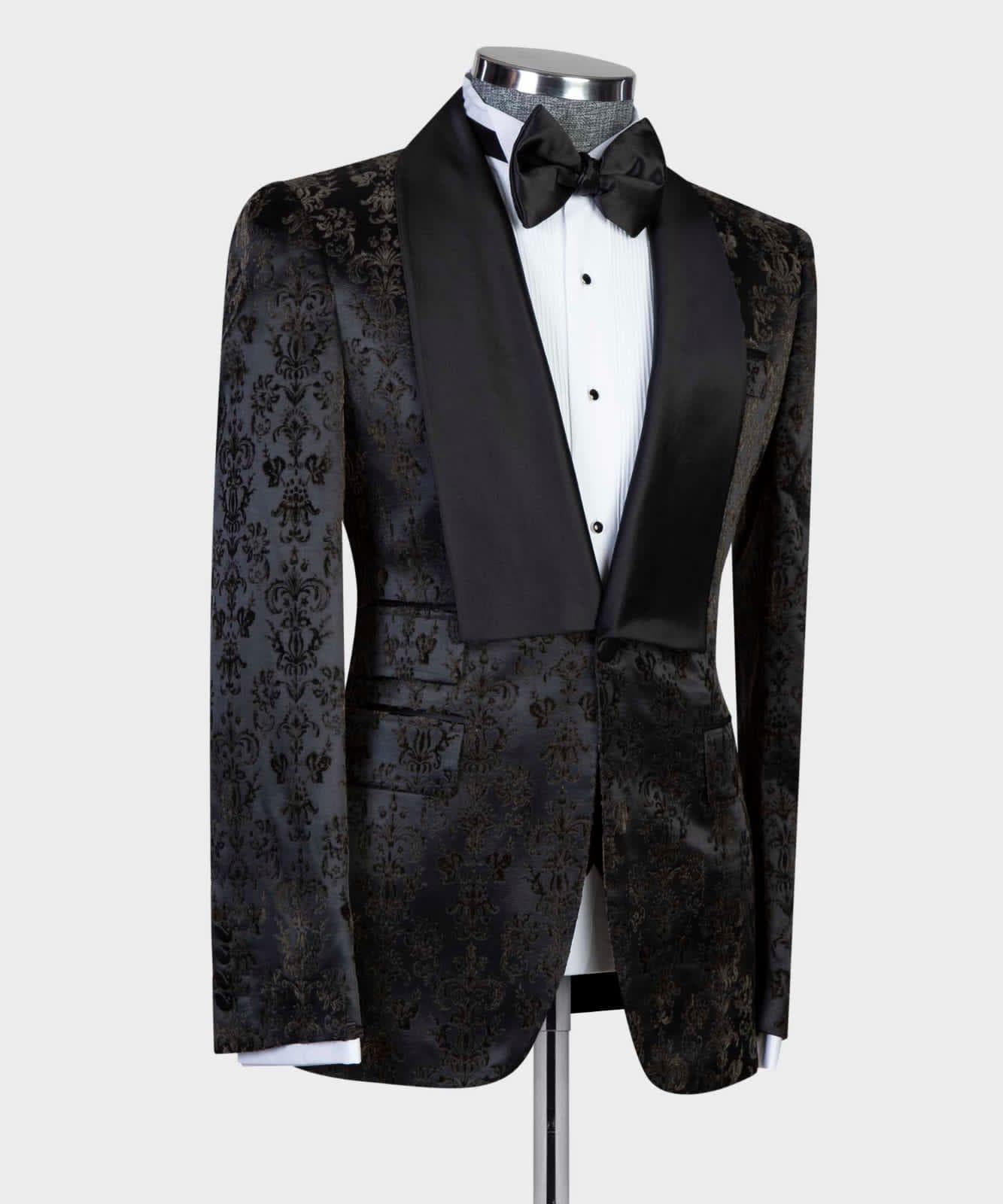 Black Flowered Tuxedo
