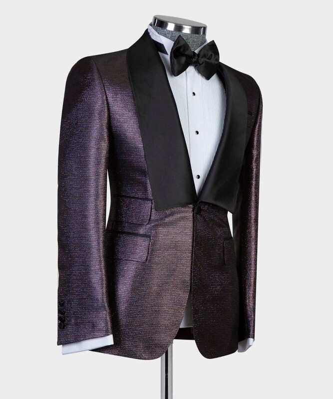 Dark Purple Black Tuxedo