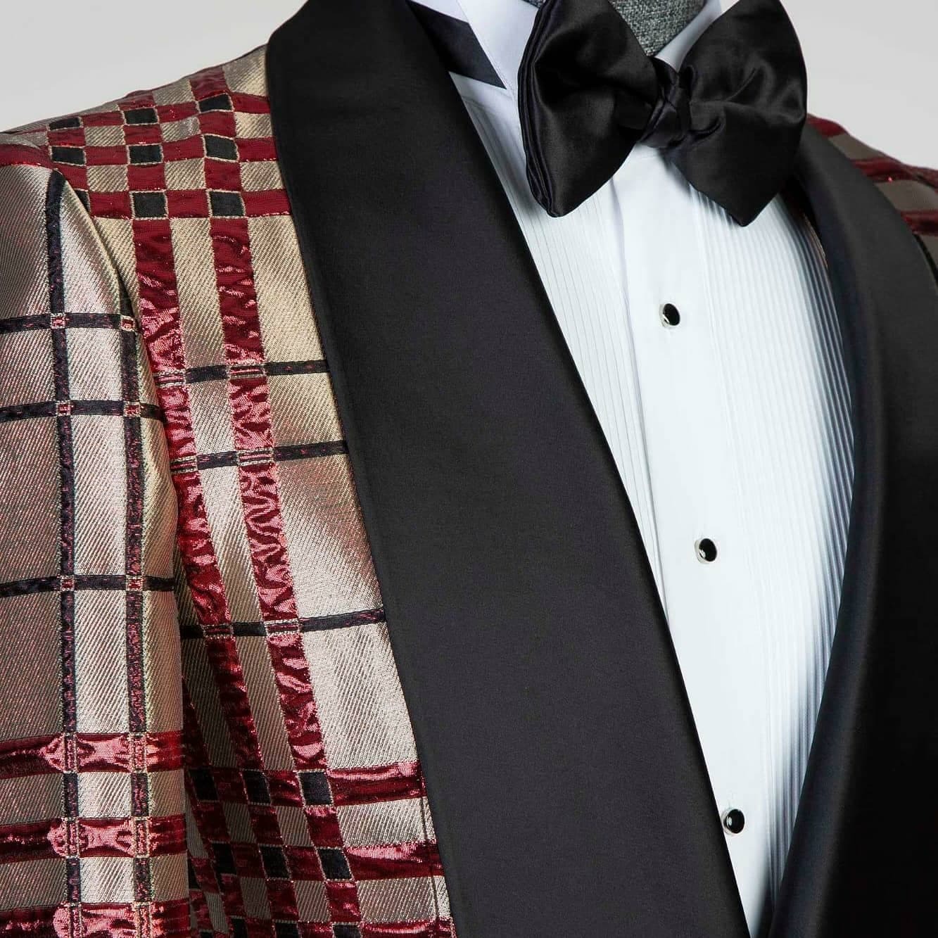 Gold and Red checked Tuxedo