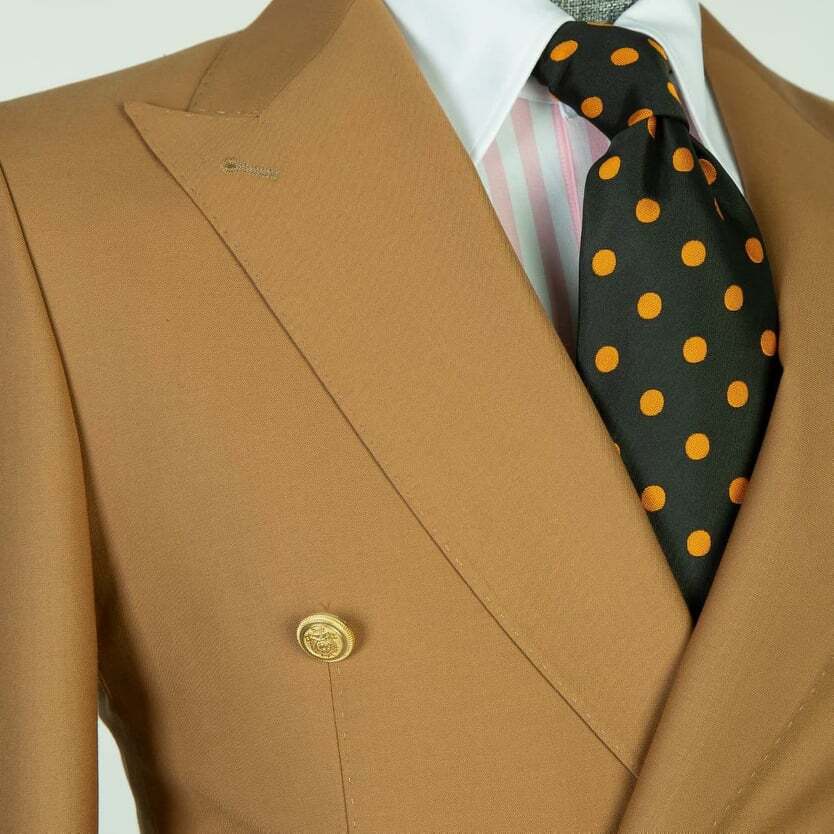 Pale Soft Brown Double Breast Suit